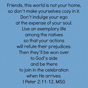 I Peter 2:11-12