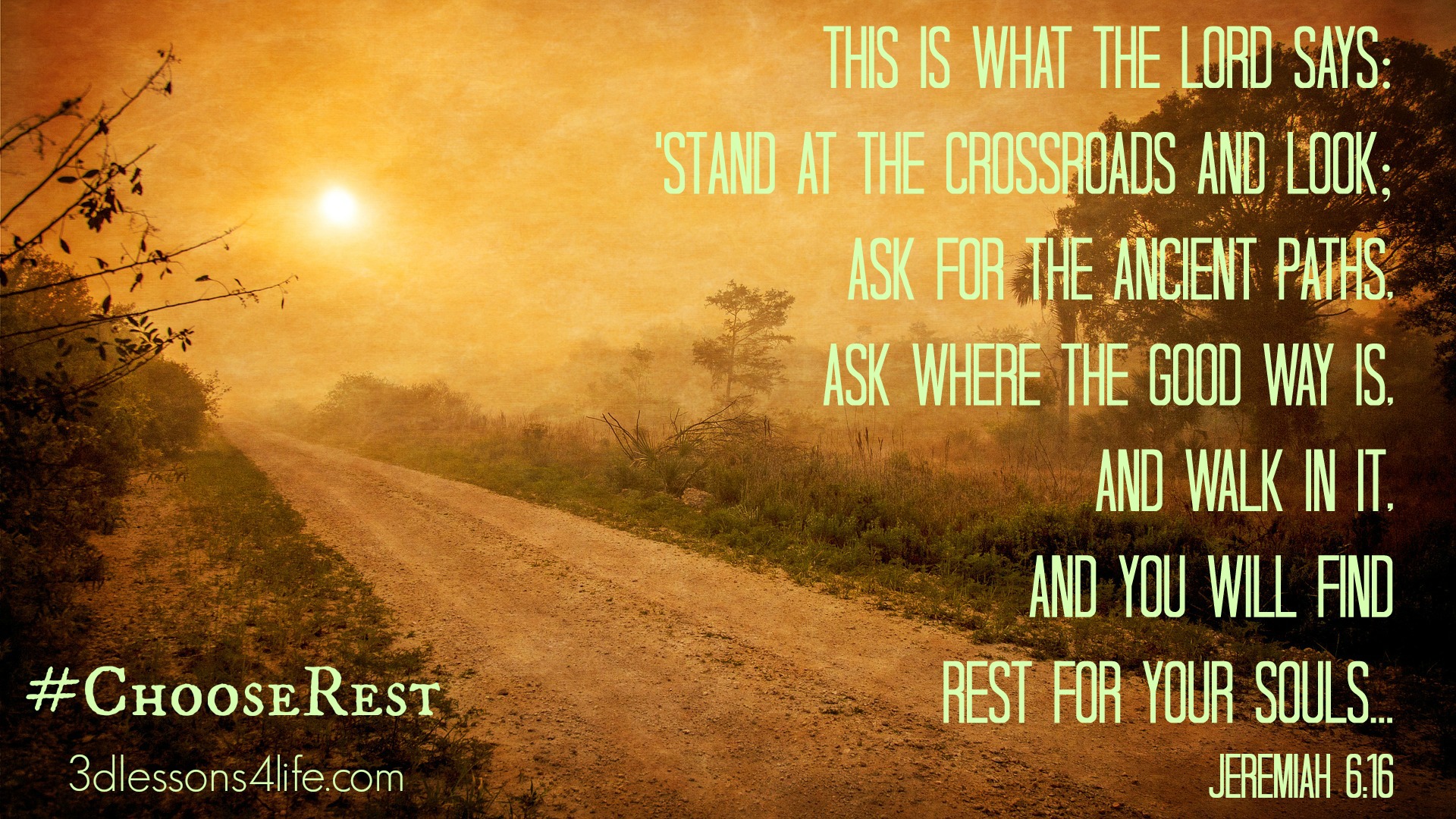 Rest on the Path | 3dlessons4life.com