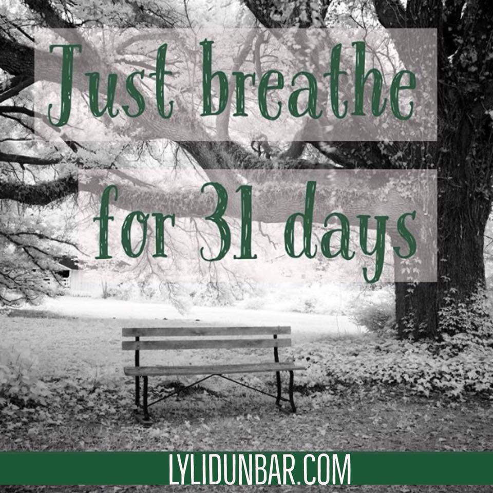 Just Breathe for 31 Days | lyliidunbar.com